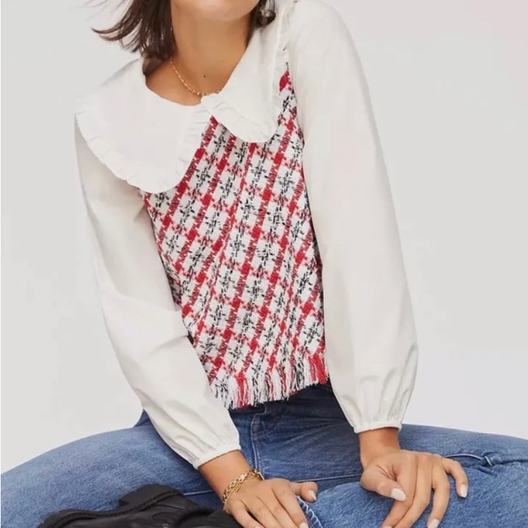 Anthropologie x Mare Mare Layered Collar Sweater Vest - Picture 2 of 4